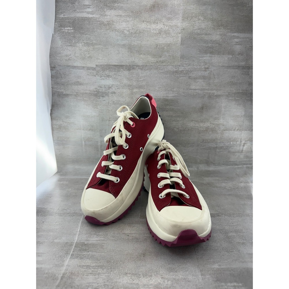Converse Run Star Hike Low Dark Beetroot Pink Platform Shoes A14272C Women Sz 9